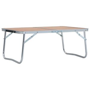 TABLE DE CAMPING ZHI Table pliable de camping Marron Aluminium 60x4