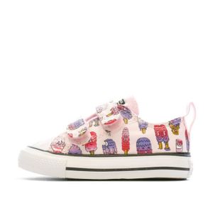 BASKET Baskets Fille CONVERSE Chuck Taylor All Star - Rose - Imprimé de cornets de crème glacée - Scratch