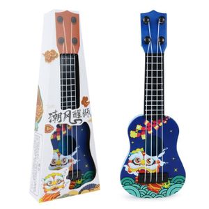 UKULÉLÉ Omabeta Ukulélé pour enfants Ukulélé modèle de dessin animé pour enfants, 4 cordes, Mini Instrument de musique jeux ukulele Bleu