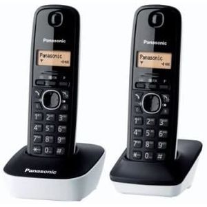 Téléphone fixe téléphone Duo sans fil DECT sans répondeur noir bl