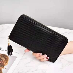 Noir Portefeuille Femme Petit Porte-Monnaie Feuille Exquis Pendentif en PU Cuir Cadeaux Idéal pour Dames 