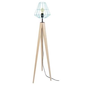 LAMPADAIRE TOSEL Lampadaire 1 lumière - luminaire intérieur - acier bleu pastel - Style inspiration nordique - H170cm L40cm P40cm