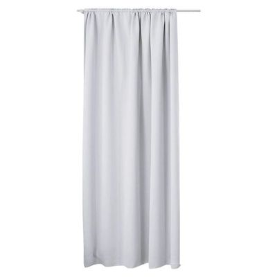 Woltu 1 Pièce Rideau Opaque Avec Oeillets Rideau Isolant Thermique Convient Pour Salon Chambre135x225cmgris Blanc Vh5881ws