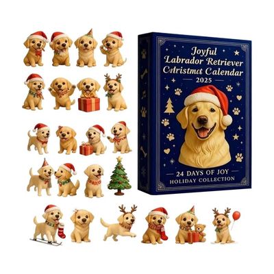 Calendrier De L’Avent Chien – 24 Ornements Acrylique – Déco De Noël Mignonne