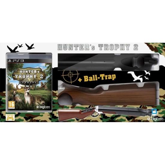NEUF NEW hunter trophy pack + 2 🔫 fusil chasse PS3 playstation 3 ball trap