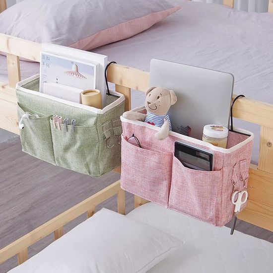 Sac De Rangement Suspendu Pour Chevet – Multi-Poches Pratique Pour Lit Superposé, Dortoir, Hôpital Ou Voyage