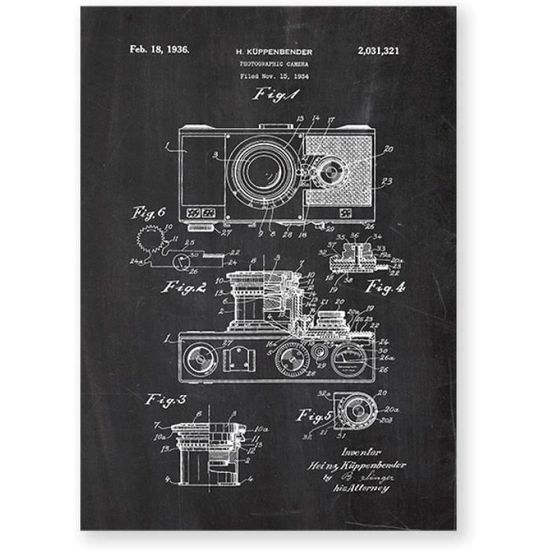 PUBLICITé - POSTER HQ 50x70cm d'une AFFICHE VINTAGE CAMéRA