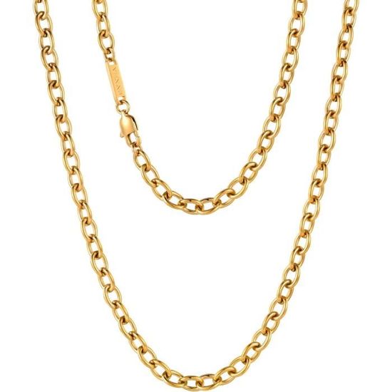 Collier chaîne grandes mailles plaqué or - Collier chaine plaqué or – Elise et moi Collier chaîne grandes mailles plaqué or - Collier chaine plaqué or – Elise et moi