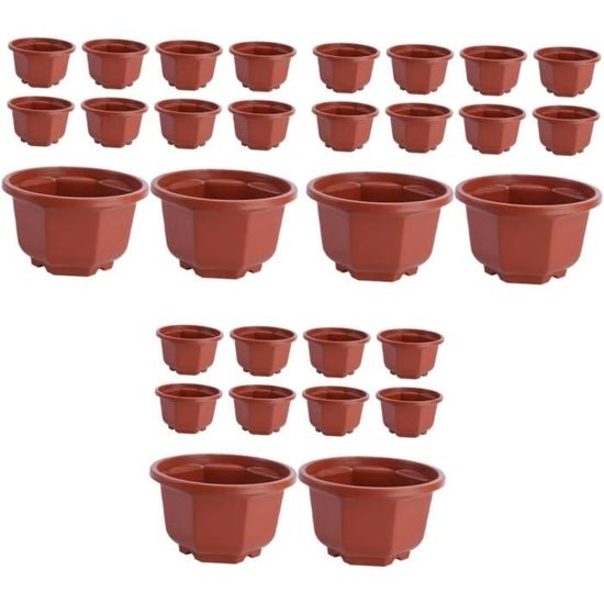 5 Jardinières Rectangulaires Avec Réservoirs – 35x17x14 Cm – Plastique Résistant, Drainage – Intérieur/extérieur