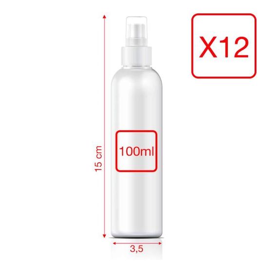 Lot De 12 Flacon Vaporisateur 100ml Vide Sac Atomiseur De Poche Spray Plastique Achat Vente Bouteille Flacon Lot De 12 Flacon Vaporisate Cdiscount