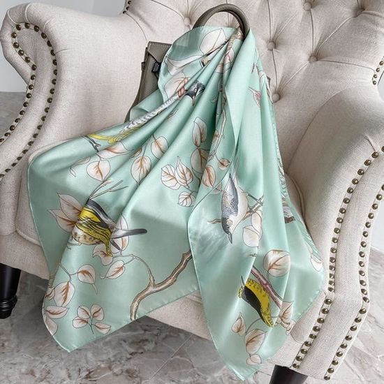Taper 65 90cm 90cm Design foulard dame chale imprime en feutre de soie foulard dame foulard carre foulard Cdiscount Pret a Porter