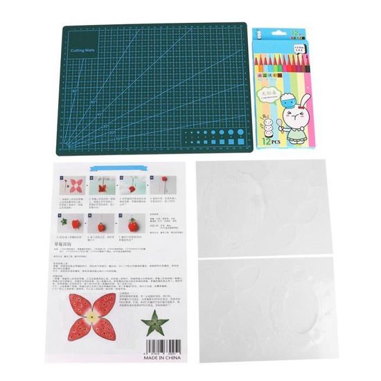 Feuille de plastique rétractable, kit de feuille de plastique thermorétractable avec planche à découper A4 12 couleurs crayons