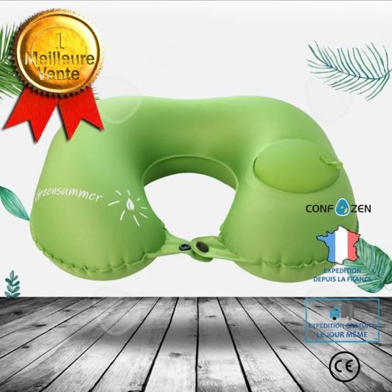 Oreillers De Voyage Gonflables En U – 2 Pièces, Confort Ergonomique Pour Cou, Léger Et Compact