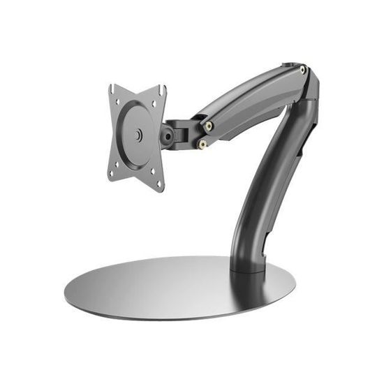 Support Écran DIGITUS - Pied Réglable Hauteur/Pivot, VESA 75x75/100x100, Jusqu'à 32", Noir