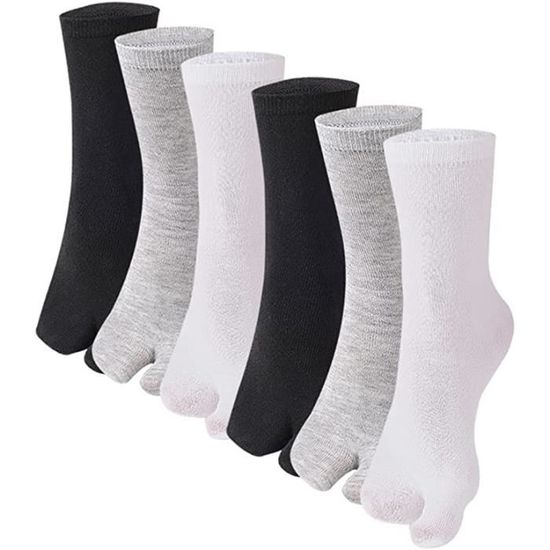 6 Paires Unisexe Chaussettes Flip Flop Sandale Chaussettes en Coton Chaussettes Mi mollet avec Gros Orteil Separe Chaussettes Tong mix Cdiscount Pret a Porter