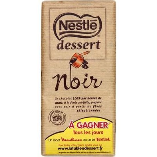 nestle tablette chocolat noir 205 g