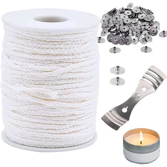 100 Mèches De Bougie Coton 10cm - Pour Création Bougies Maison
