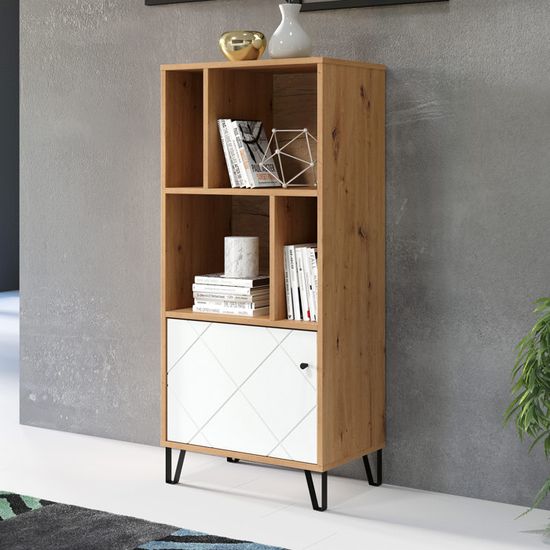 Étagère TV Murale, Meuble TV, Etagère De Rangement Chêne Fumé 125x18x23 Cm Bois D'ingénierie FR225910 DESIGN IN