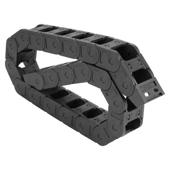 Chaîne Porte-Câbles En Nylon Renforcé Noir 15x30mm - 1 Mètre De Dragage Robuste Pour Câbles Et Flexibles