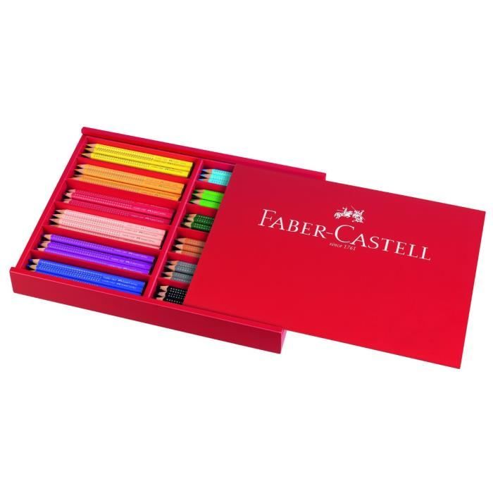 FABERCASTELL Coffret 144 Crayons Couleur Jumbo Achat / Vente crayon de couleur FABERCASTELL