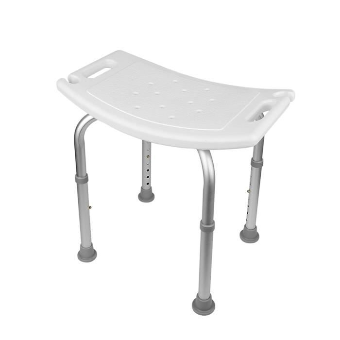 Tabouret de douche réglable en hauteur, chaise de bain, tabouret de bain, charge maximale: 150 kg