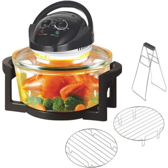 Four du chef Halogène à chaleur tournante 1300 W Four à Convection Multifonction Rotî grill - Volume de 12L SINBIDE®