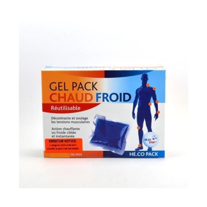 Gel Pack Chaud Froid Réutilisable 10 x 10cm He.Co Stop