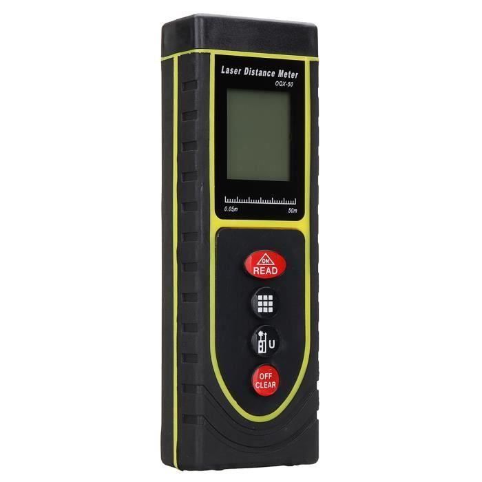 JIE 50M LCD Télémetre Laser Numérique Avant Milieu Arrière Mesure Mètre Distance (Sans Piles) Vert