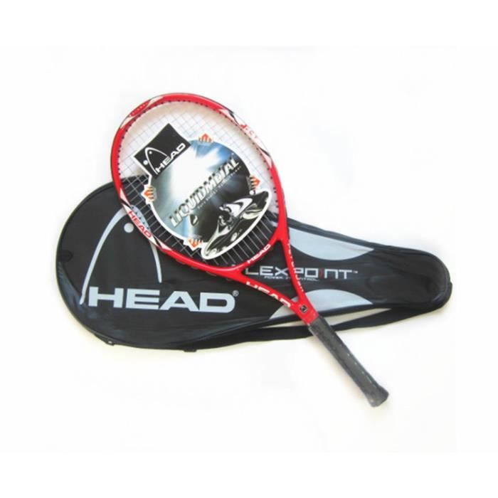 Raquettes de tennis en fibre de carbone ultra légères antichoc et anti-projection rouge