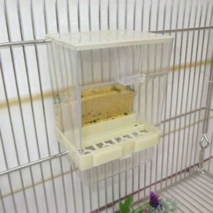 ZHEN Petite taille 10x12x7.5CM oiseau volaille mangeoire automatique acrylique alimentaire conteneur perroquet Pigeon résistant aux