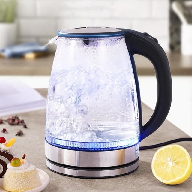 GY2930 Bouilloire électrique speedbouillante bouilloire à thé en verre bouilloire sans fil avec arrêt automatique et Protection co
