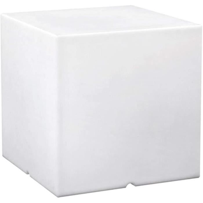 Cube lumineux tabouret filaire pour exteacuterieur eacuteclairage puissant LED blanc CARRY 40cm culot E27