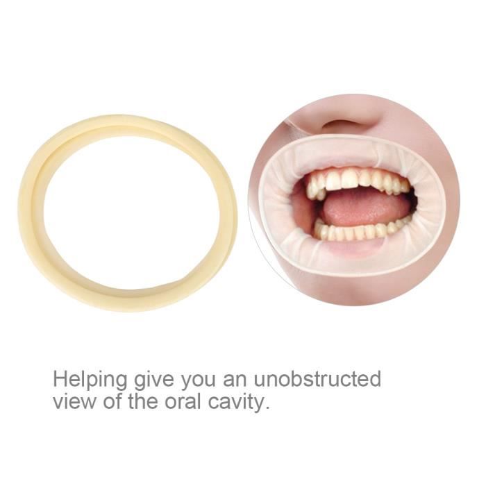 Fdit ouvre-bouche Denist 10 pièces ouvre-bouche en caoutchouc jetable digue dentaire bouche bâillon écarteur de joue outils de
