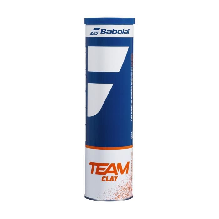 Tube de 4 balles Babolat TEAM CLAY ube de 4 balles Babolat EAM CLAY