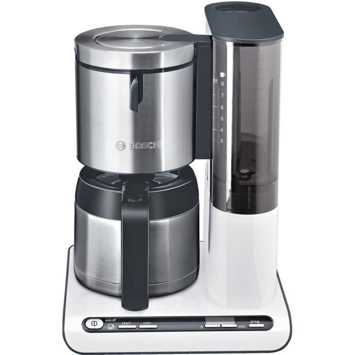 BOSCH TKA8651 Cafetière filtre programmable avec verseuse isotherme Styline - Blanc