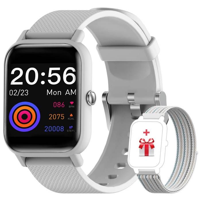 Montre Connectée Sport pour Femme Homme Enfant IOWODO Smartwatch Bluetooth étanche Poussière pour Android iOS Iphone Samsung Xiaomi