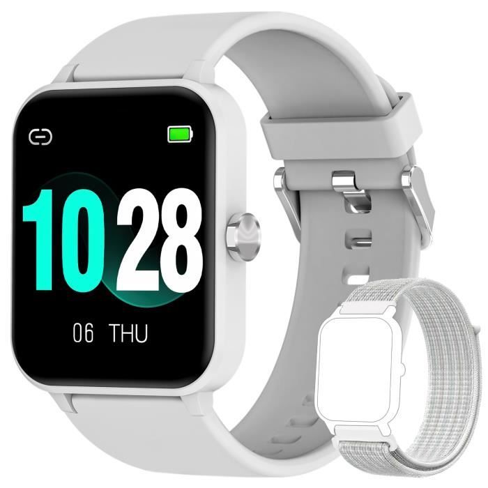 Montre Connectée Sport pour Femme Homme Enfant IOWODO Smartwatch Bluetooth étanche Poussière pour Android iOS Iphone Samsung Xiaomi