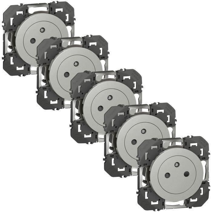 LEGRAND - Prise 2 p+t surface alu composable Dooxie