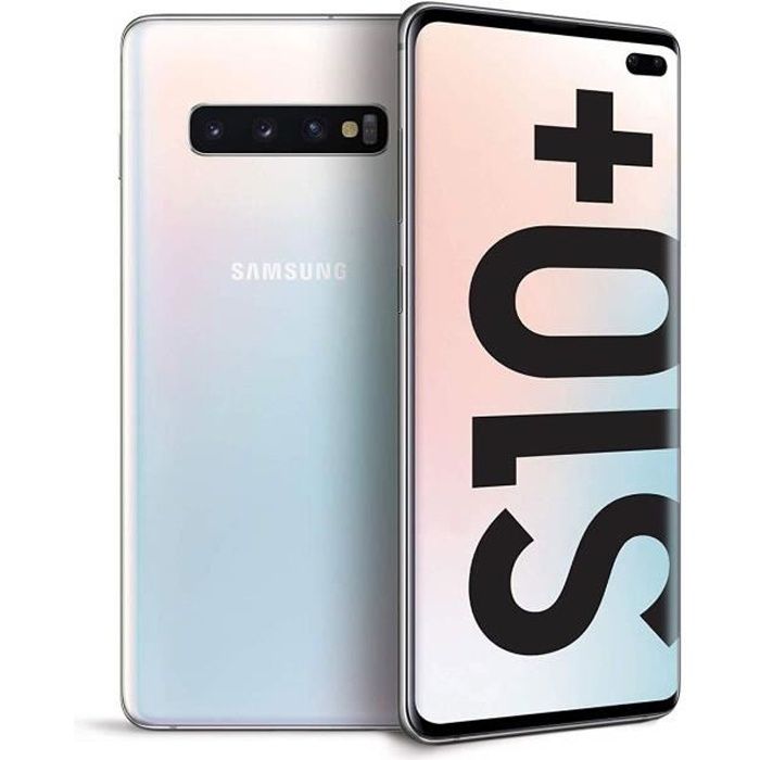 Samsung Galaxy S10+ - Smartphone portable débloqué 4G (Ecran : 6,4 pouces - Dual SIM - 128GO - Android) - Version Italienne