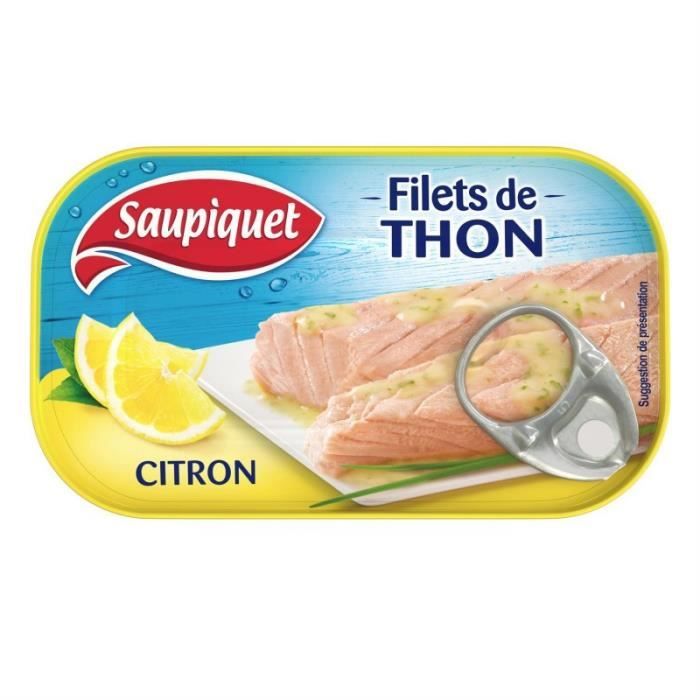 SAUPIQUET - Filets Thon Citron 115G - Lot De 4