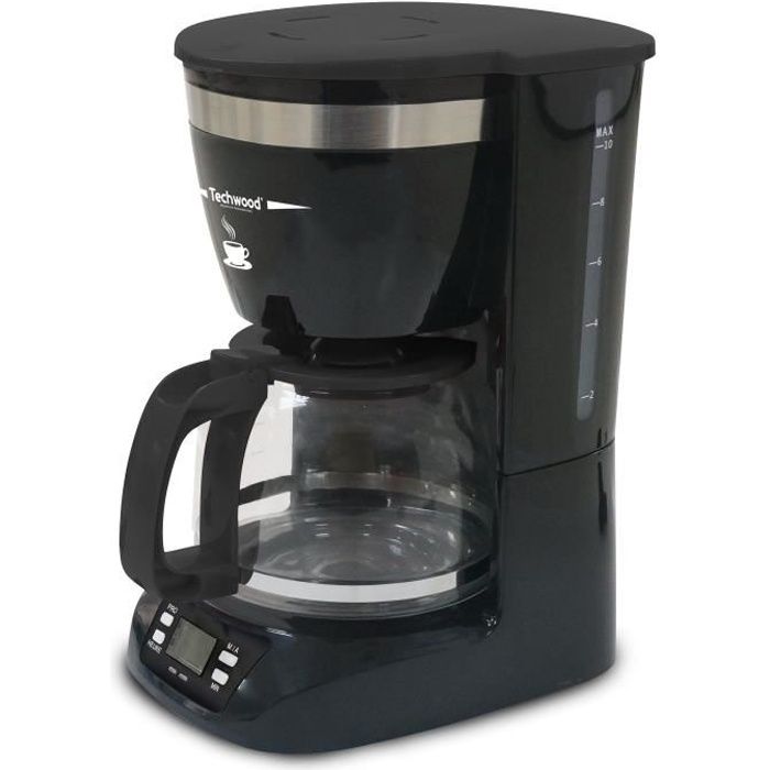 TECHWOOD TCA-996 Cafetière filtre programmable - Noir