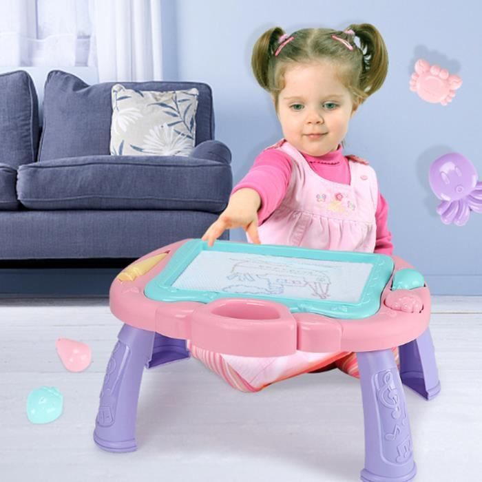 TEMPSA Ardoise Magique Tableau Jouet Planche à Dessin Magnétique pour Enfant Table Croquis Effaçable ROSE
