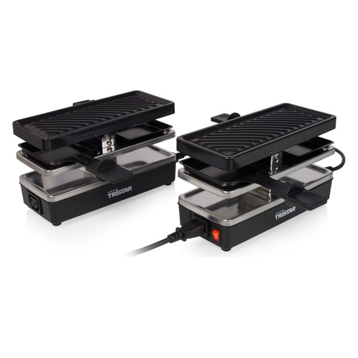 TRISTAR RA-2742 Lot de 2 appareils à raclette interconnectables 4 personnes
