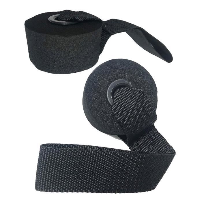 2 pcs Ancrage De Porte Noir ELASTIQUE DE RESISTANCE - HARNAIS DE RESISTANCE - EXTENSEUR - ELASTIBAND - SANGLE DE MUSCULATION