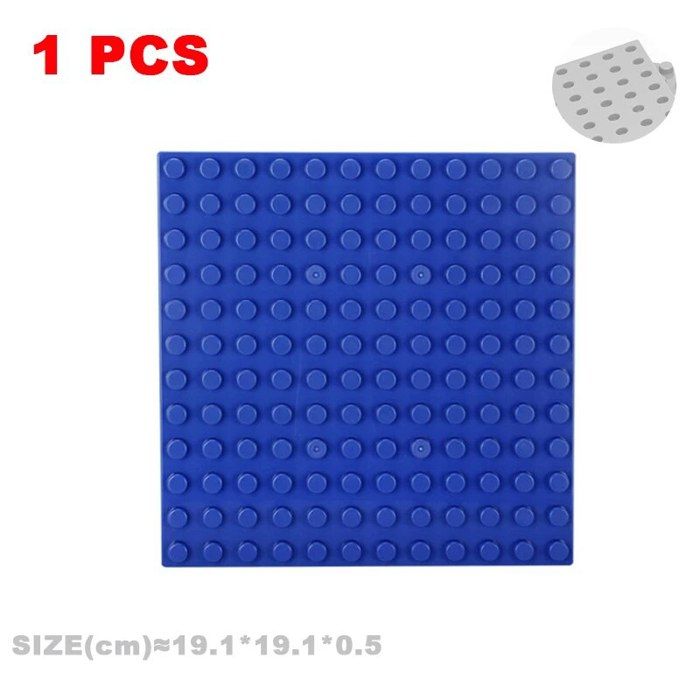 Plaque De Base De Construction Bleue – 38,1 X 26,7 Cm – Compatible Avec Grandes Marques De Blocs