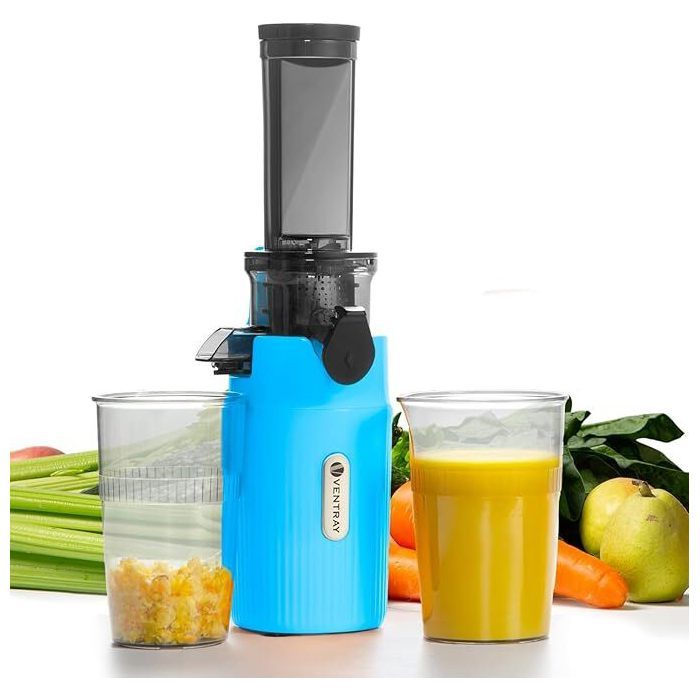 Extracteur de Jus - VENTRAY - Ginnie - Compact - 100 Watt - Bleu ciel - Ventray