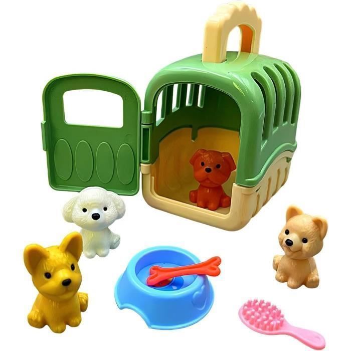 Meilleurs prix pour Jouet de Jeu de Simulation de Chien, Ensemble de Jeu de Soins pour Chiens - Ensemble de Jeu éducatif de Simulation de Cage
