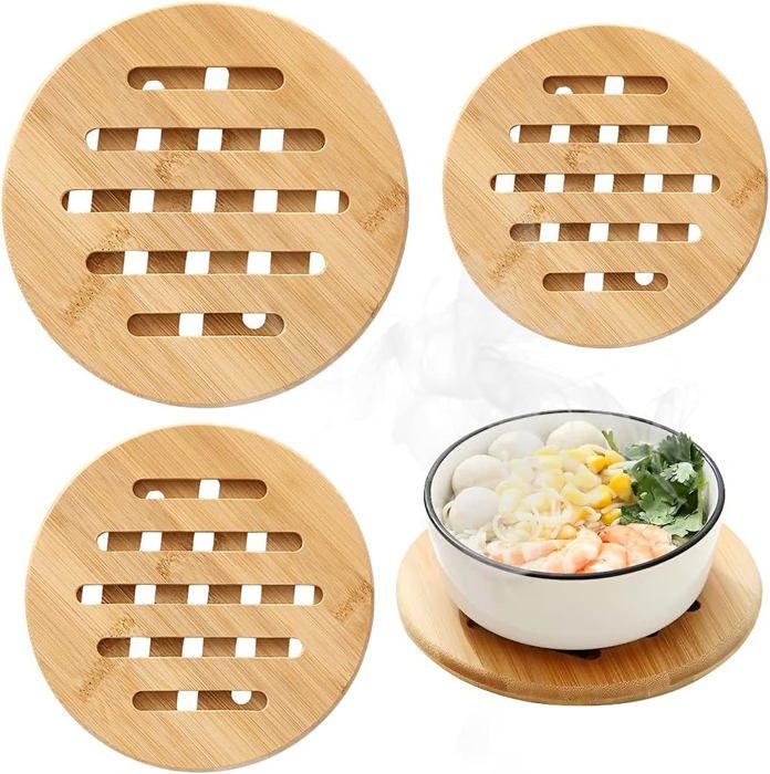 Dessous De Plat 4 Pièces Rond, Tapis Antidérapant Et Isolant Pour