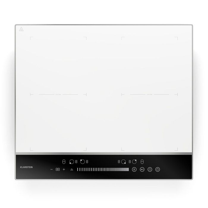 Klarstein dualtone flex plaque de cuisson &agrave; induction flexible led contr&ocirc;le du curseur 7200 w blanc 