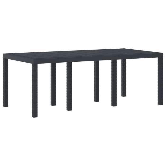 vidaXL Table de jardin 200x100x73 cm Poly Rattan - vue 3
